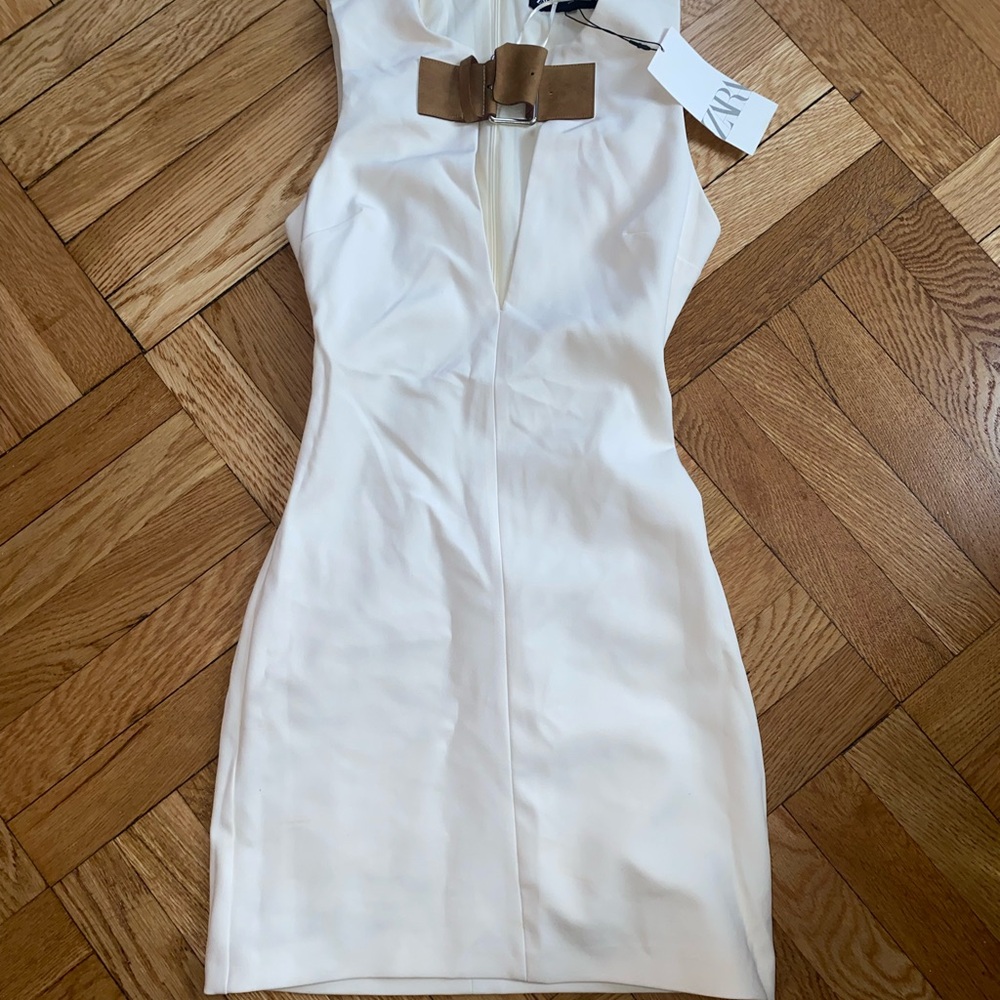 Zara White Backless Dress